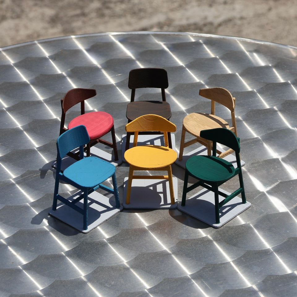 ミニチュア家具KUUM Chair kinoco - Wooden Frame/Cushion / クーム チェア キノコ