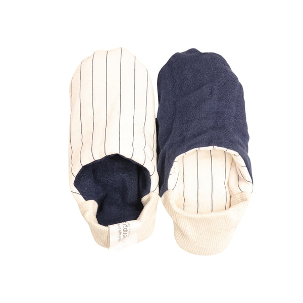 merippa House Shoes Linen mixed stripes / メリッパ　ハウスシューズ