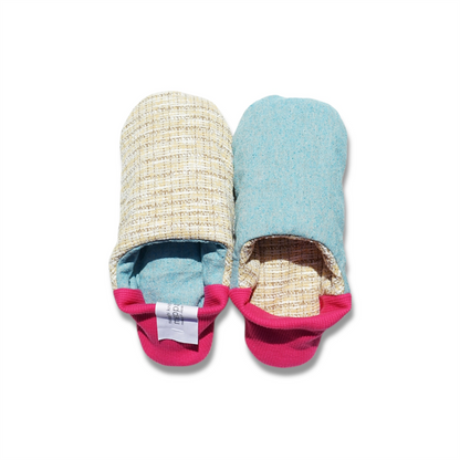 merippa House Shoes Jersey Tweed×Linen Silk Canvas / merippa ハウスシューズ ジャージツイード×麻シルクキャンバス