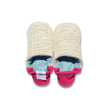 merippa House Shoes Jersey Tweed×Linen Silk Canvas / merippa ハウスシューズ ジャージツイード×麻シルクキャンバス