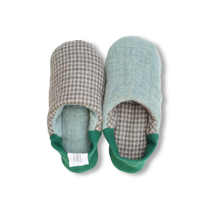 merippa House Shoes Houndstooth Check×Two-Face / merippa ハウスシューズ 千鳥チェック×ツーフェイス