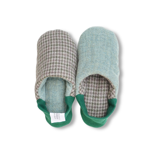 merippa House Shoes Houndstooth Check×Two-Face / merippa ハウスシューズ 千鳥チェック×ツーフェイス