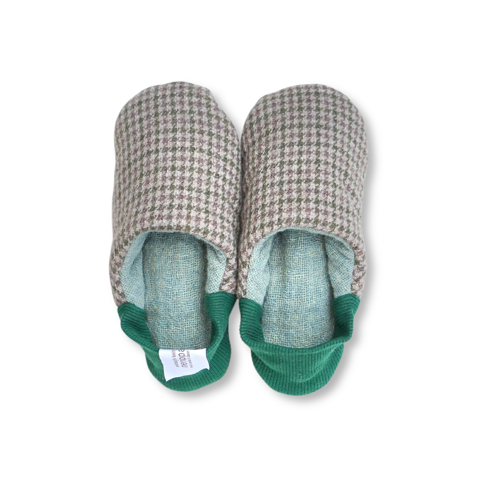 merippa House Shoes Houndstooth Check×Two-Face / merippa ハウスシューズ 千鳥チェック×ツーフェイス