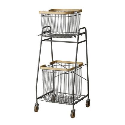 リヴ キャリーバスケットワゴンS（グレー）