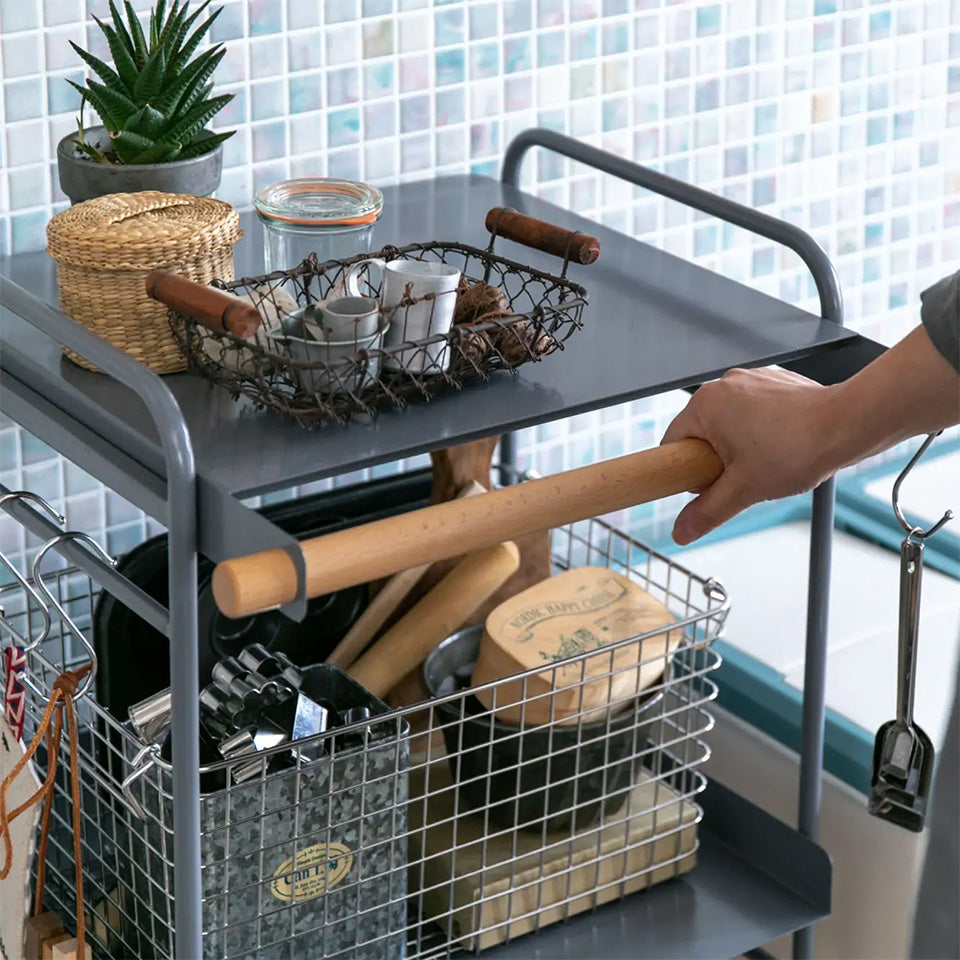 リヴ スチールワゴン取っ手部アップ