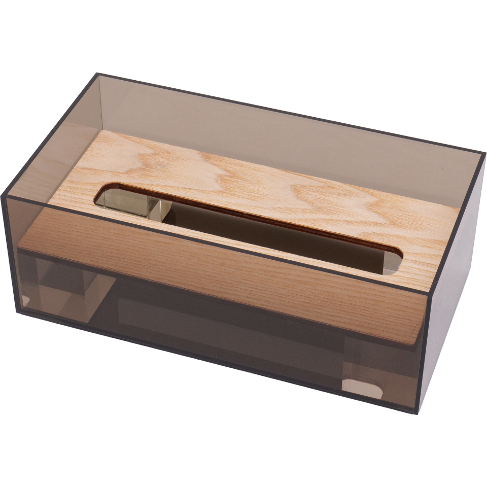 ACRYLIC ＆ WOOD TISSUE CASE / アクリルウッドティッシュケース