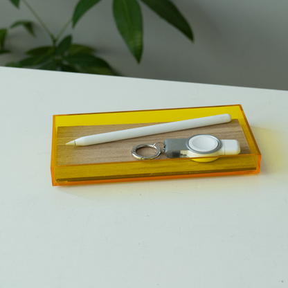 ACRYLIC ＆ WOOD TRAY / アクリルウッドトレー
