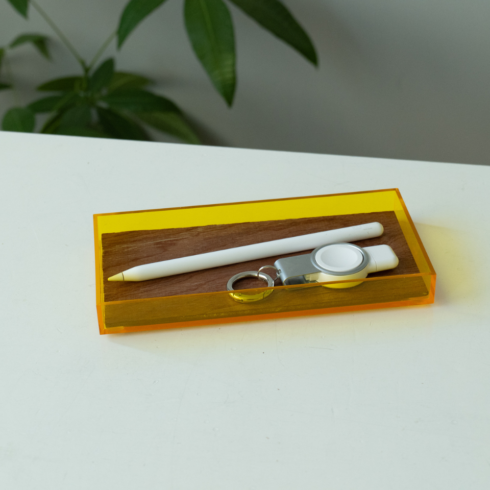 ACRYLIC ＆ WOOD TRAY / アクリルウッドトレー