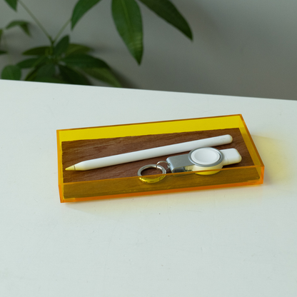 ACRYLIC ＆ WOOD TRAY / アクリルウッドトレー