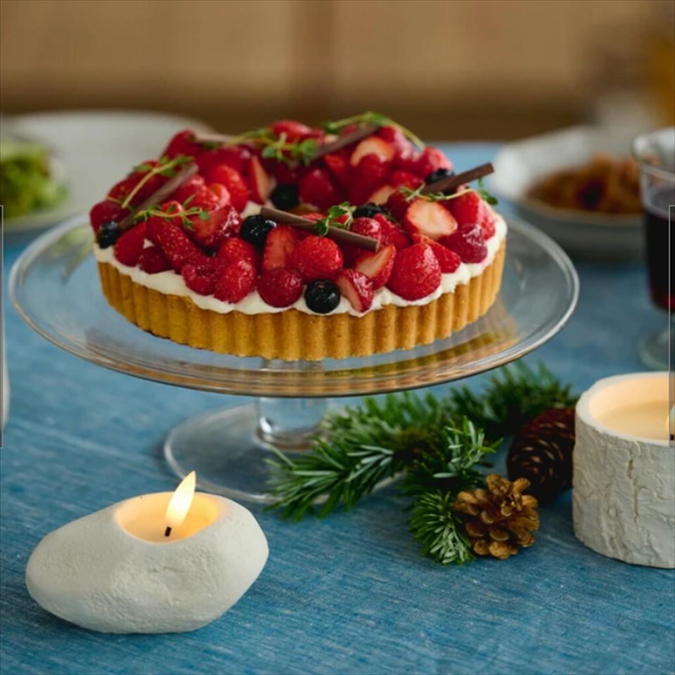 LEDキャンドル ストーンレット　テーブルシーン