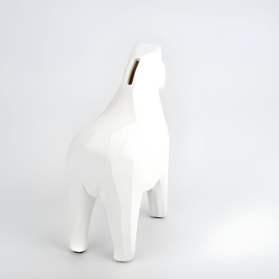 ダーラナホース 貯金箱　ホワイト