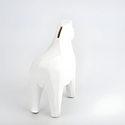 ダーラナホース 貯金箱　ホワイト