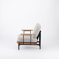 KUUM  Sofa 1 seater Double arm - Steel Frame/Natural / クーム ソファ