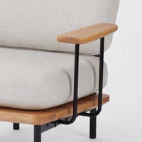 KUUM  Sofa 1 seater Double arm - Steel Frame/Natural / クーム ソファ