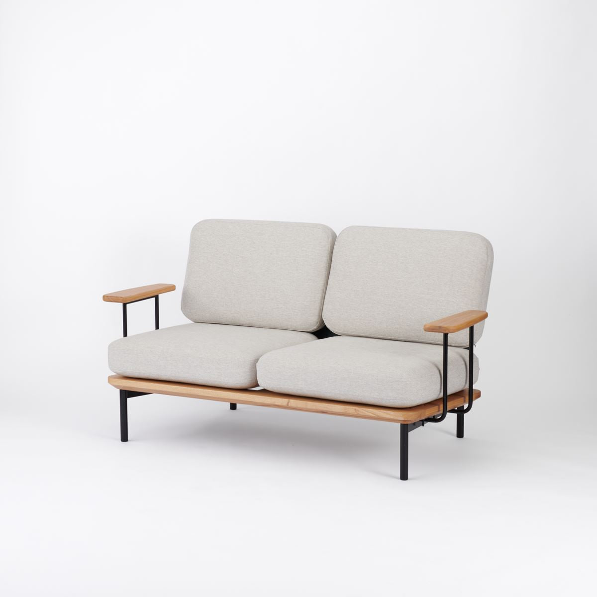 KUUM  Sofa 2 seater Double arm - Steel Frame/Natural / クーム ソファ