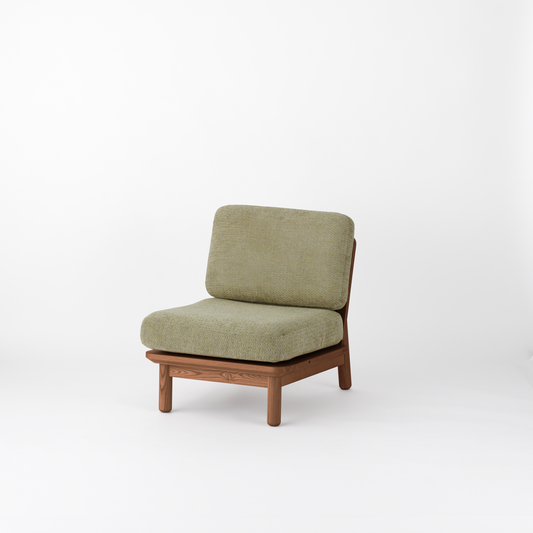 KUUM  Sofa 1 seater - Wooden Frame/Brown