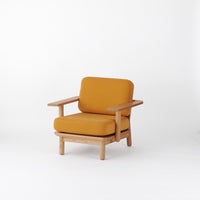 KUUM  Sofa 1 seater Double arm - Wooden Frame/Natural / クーム ソファ