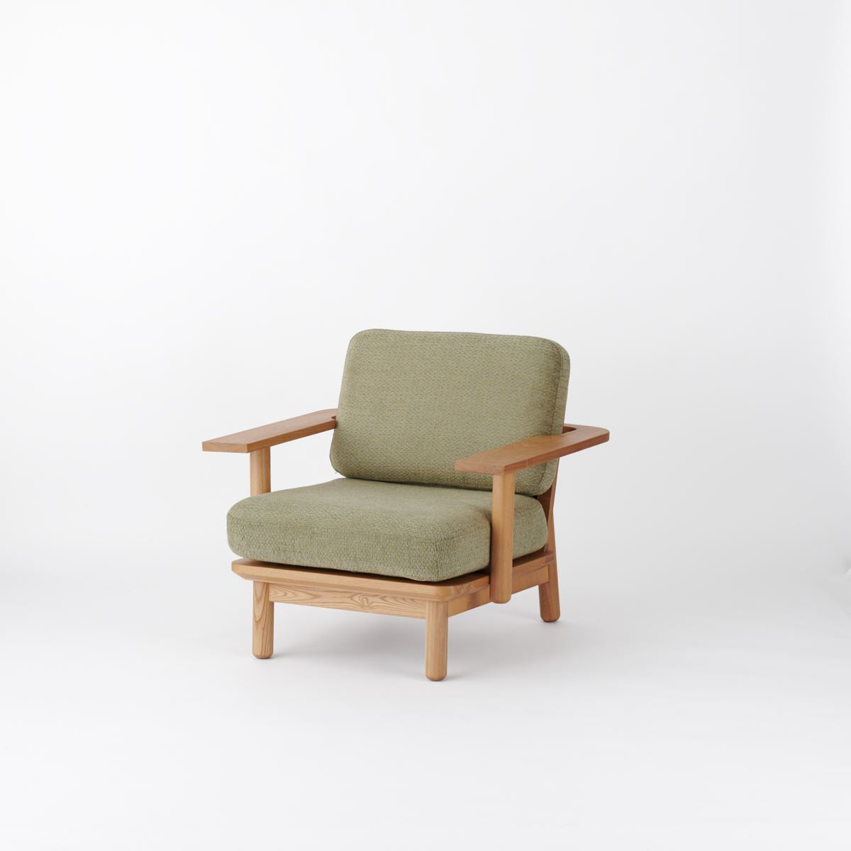 KUUM  Sofa 1 seater Double arm - Wooden Frame/Natural / クーム ソファ