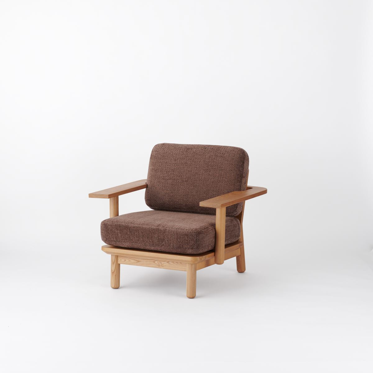 KUUM  Sofa 1 seater Double arm - Wooden Frame/Natural / クーム ソファ