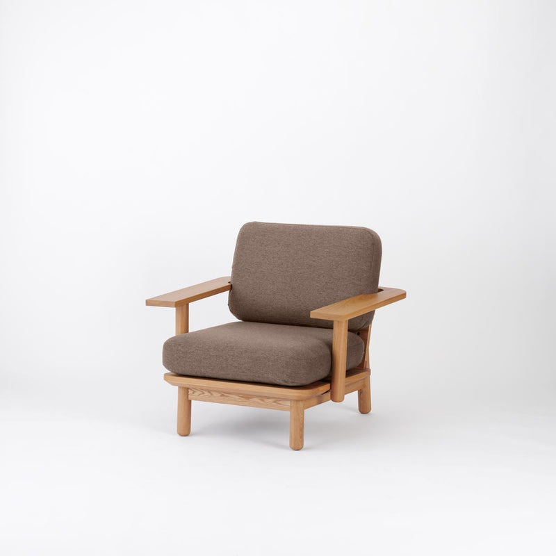 KUUM  Sofa 1 seater Double arm - Wooden Frame/Natural / クーム ソファ