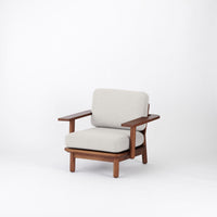 KUUM  Sofa 1 seater Double arm - Wooden Frame/Brown / クーム ソファ