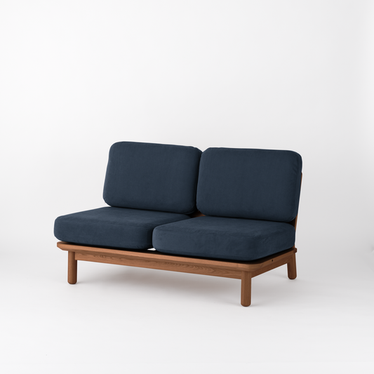 KUUM  Sofa 2 seater - Wooden Frame/Brown
