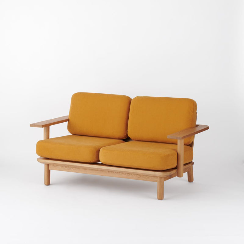 KUUM  Sofa 2 seater Double arm - Wooden Frame/Natural / クーム ソファ