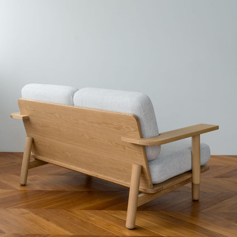 KUUM  Sofa 2 seater Double arm - Wooden Frame/Natural / クーム ソファ