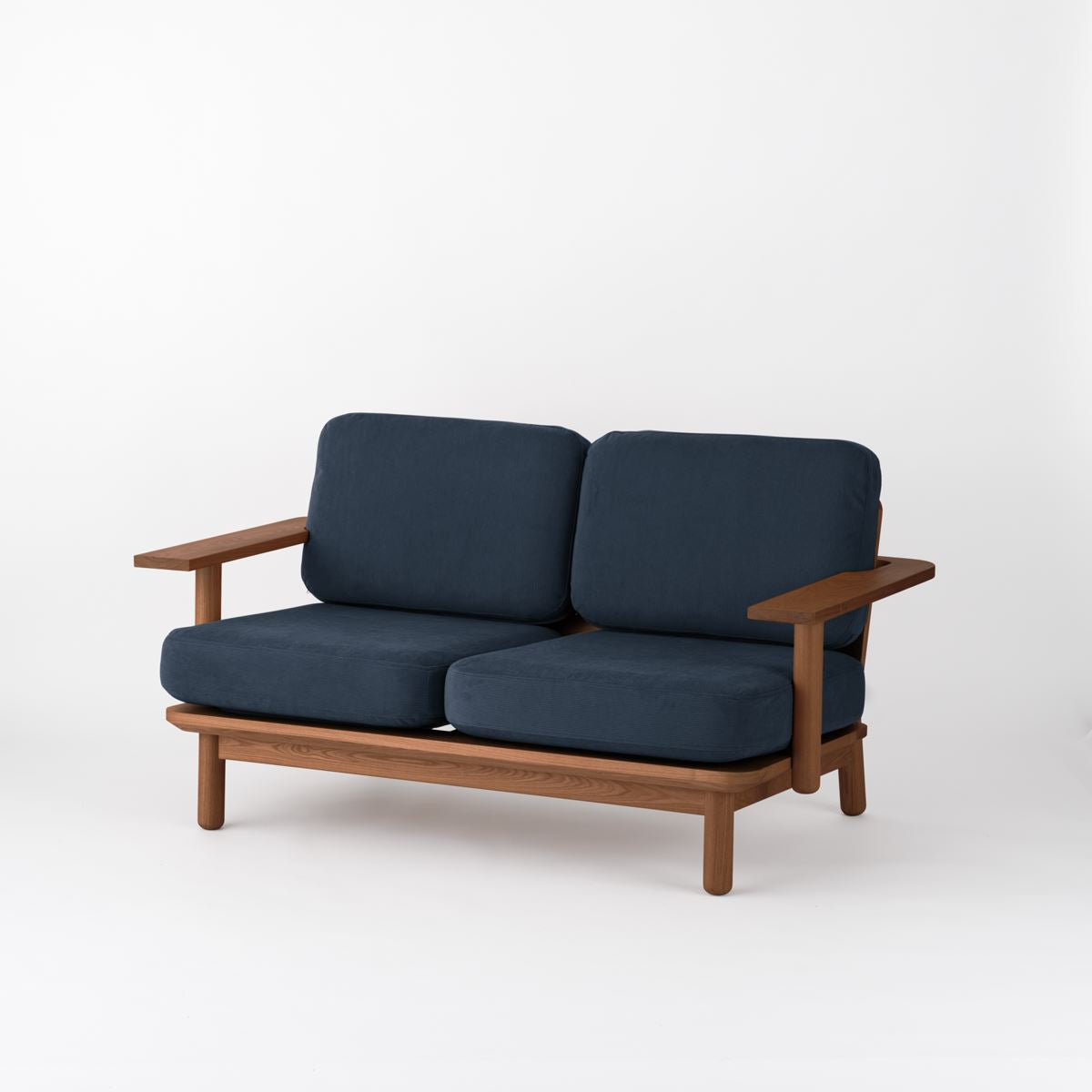 KUUM Sofa 2 seater Double arm - Wooden Frame/Brown / クーム ソファ