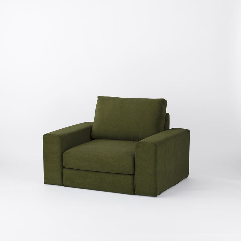 KUUM  Sofa 1 seater Double arm - Full Cover / クーム ソファ