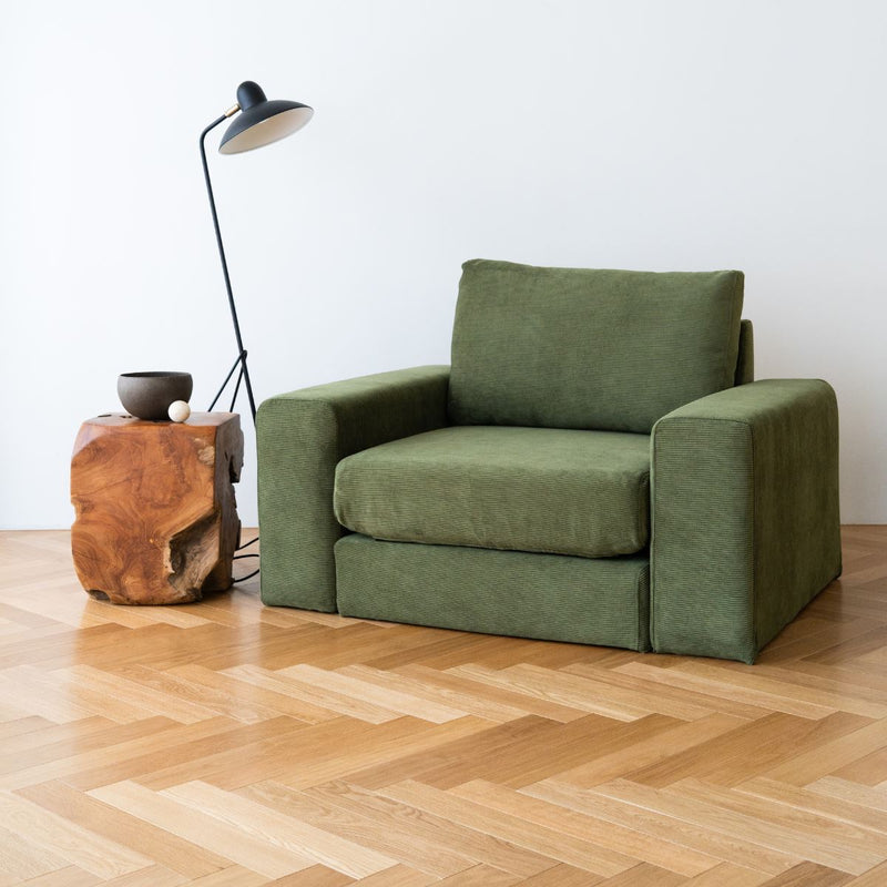 KUUM  Sofa 1 seater Double arm - Full Cover / クーム ソファ