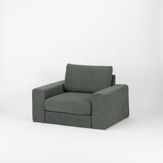 KUUM ソファ 1人掛け 幅112cm | 両肘ワイドタイプ・フルカバーソファ