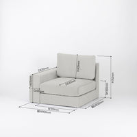 KUUM  Sofa 1 seater One arm - Full Cover / クーム ソファ