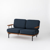 KUUM  Sofa 2 seater Double arm - Steel Frame/Brown / クーム ソファ