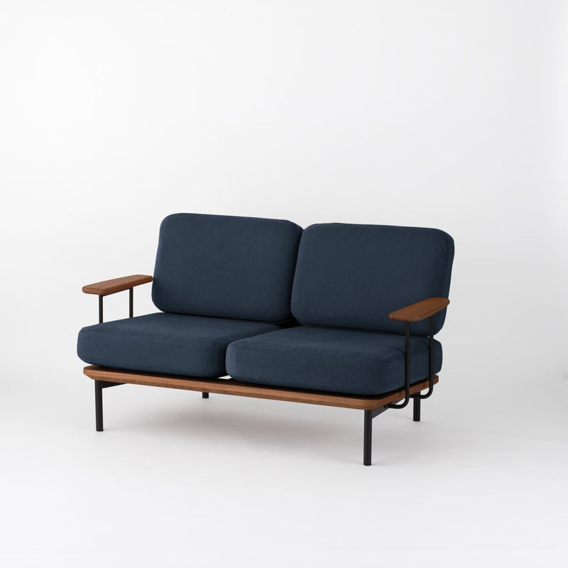 KUUM  Sofa 2 seater Double arm - Steel Frame/Brown / クーム ソファ