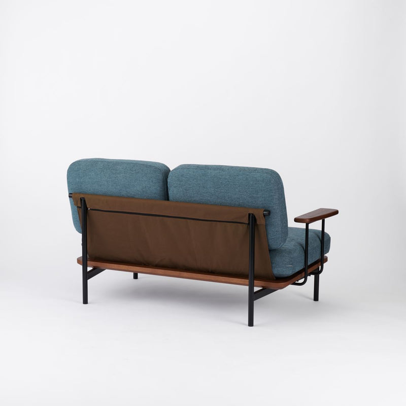 KUUM  Sofa 2 seater Double arm - Steel Frame/Brown / クーム ソファ