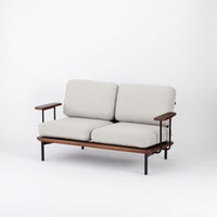 KUUM  Sofa 2 seater Double arm - Steel Frame/Brown / クーム ソファ