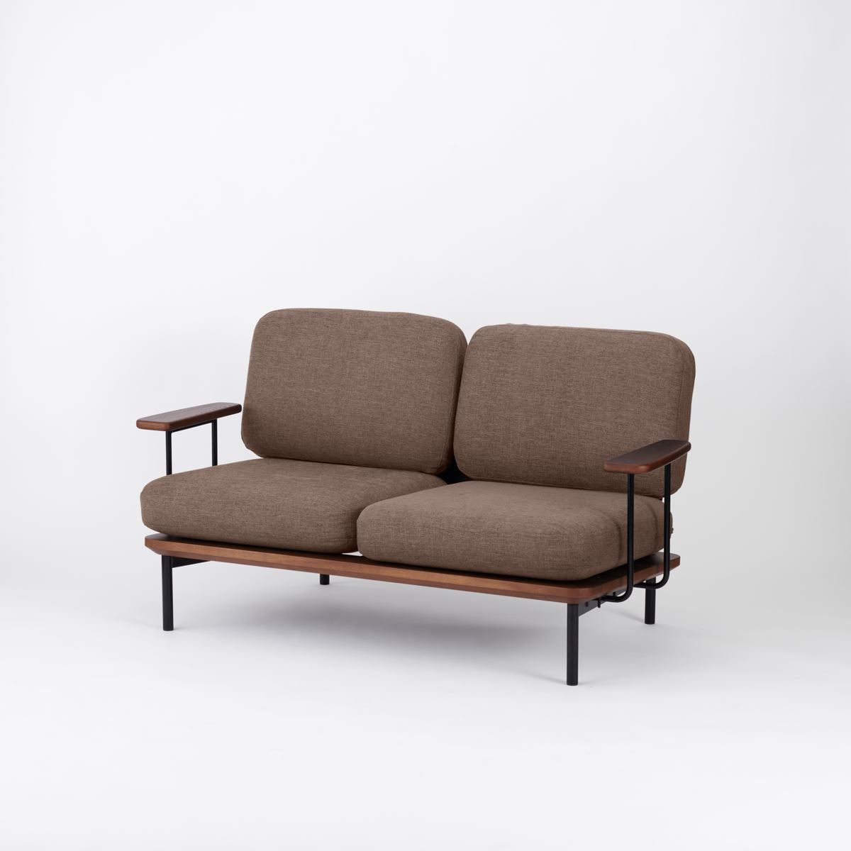 KUUM Sofa 2 seater Double arm - Steel Frame/Brown / クーム ソファ