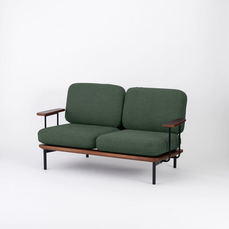 KUUM  Sofa 2 seater Double arm - Steel Frame/Brown / クーム ソファ