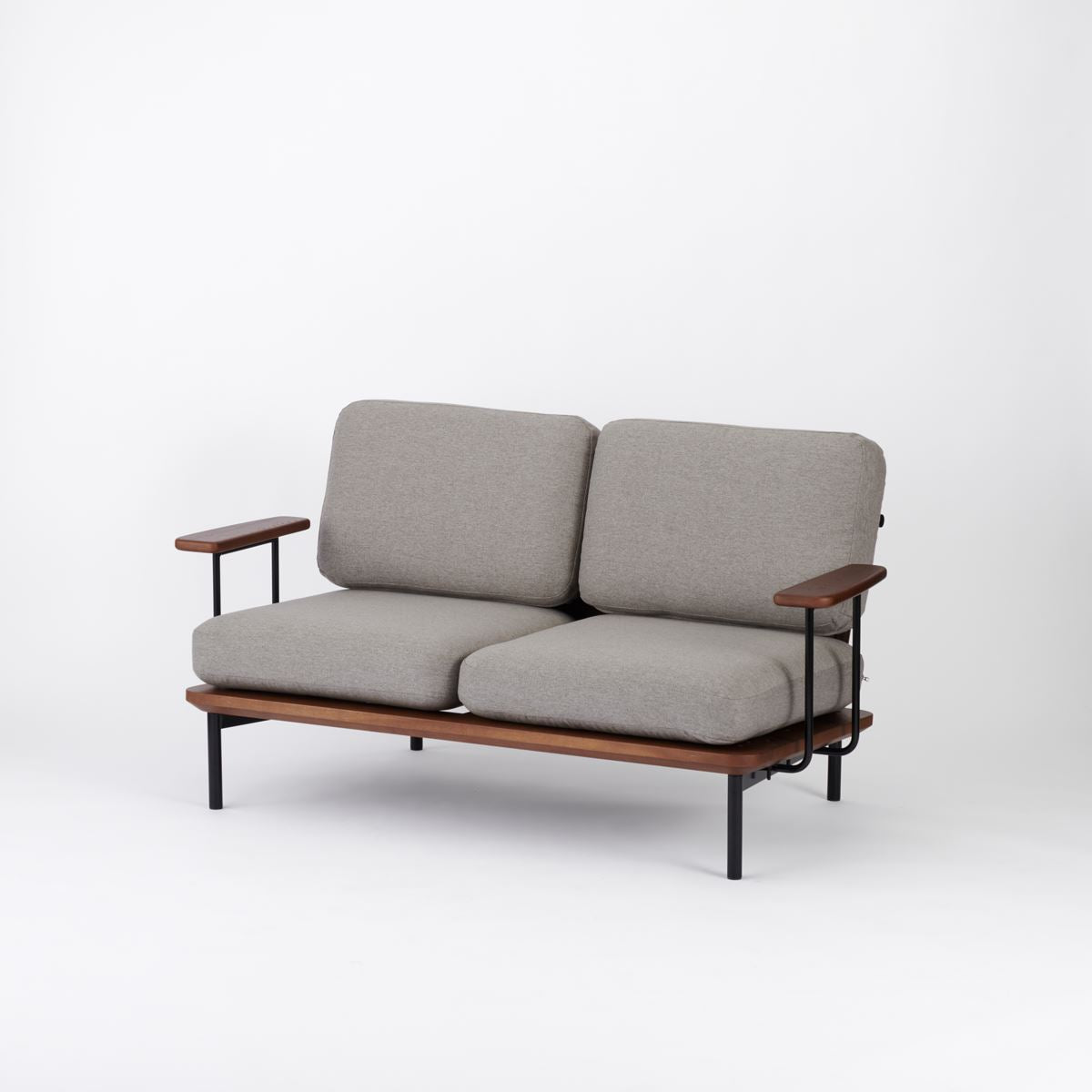 KUUM  Sofa 2 seater Double arm - Steel Frame/Brown / クーム ソファ