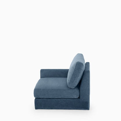 KUUM フルカバーソファ 1人掛け 幅80cm | 片肘スリムタイプ