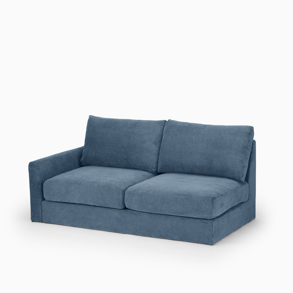 KUUM フルカバーソファ 2人掛け 幅150cm | 片肘スリムタイプ