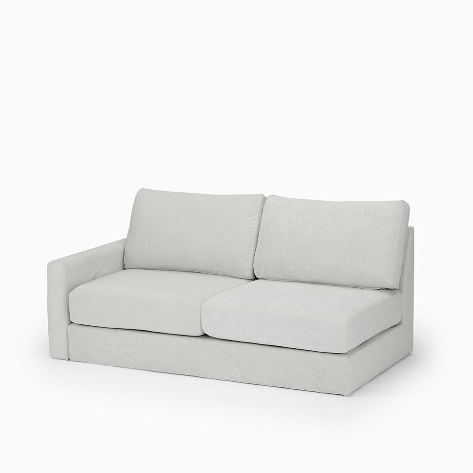 KUUM ソファ 二人掛け 幅150cm | 片肘スリムタイプ・フルカバーソファ