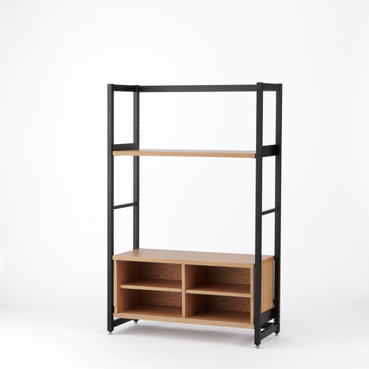 KUUM Shelf  Black - H1500 棚板/収納BOX set / クーム  シェルフ