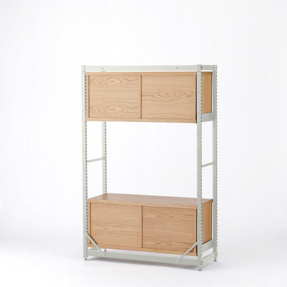 KUUM Shelf  Gray White - H1500 収納BOX2段 set / クーム  シェルフ