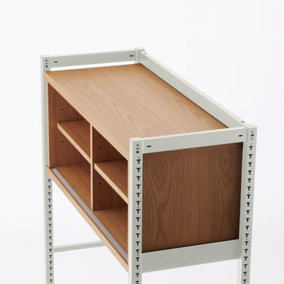 KUUM Shelf  Gray White - H1500 収納BOX2段 set / クーム  シェルフ