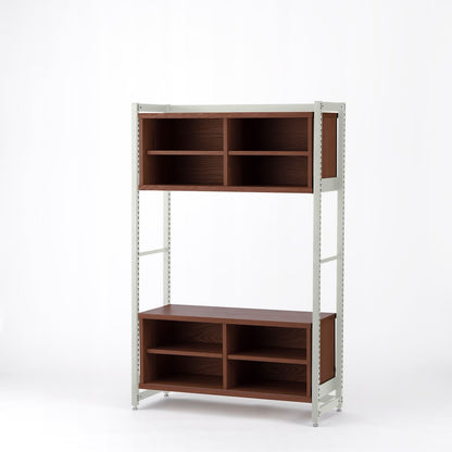 KUUM Shelf  Gray White - H1500 収納BOX2段 set / クーム  シェルフ