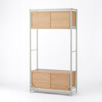 KUUM Shelf  Gray White - H1800 収納BOX2段 set / クーム  シェルフ