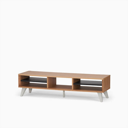 KUUM  Linear Wood Low Board W1600 Natural_Wooden legs