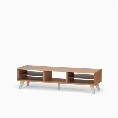 KUUM  Linear Wood Low Board W1600 Natural_Wooden legs